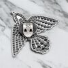 Clip L'oiseau Strass & perle Argent