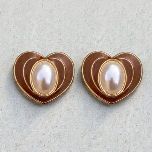 Bijou de bouton Coeur eternel Ocre Bijou de bouton Coeur éternel cognac