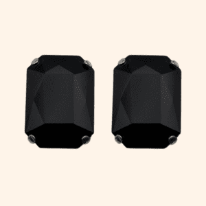 Bijoux de bouton Suzette Noir silver