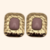 Bijoux de gros bouton XL – Archi Couture – Bois de rose Bijoux de gros bouton XL - Archi Couture – Bois de rose