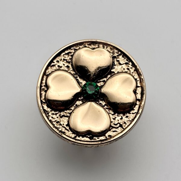 anneau_de_foulard_trefle_emeraude_face Anneau de foulard TRÈFLE CRISTAL ÉMERAUDE