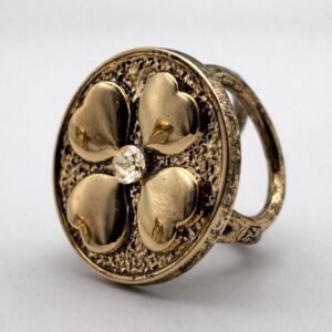 Anneau de foulard TRÈFLE CRISTAL