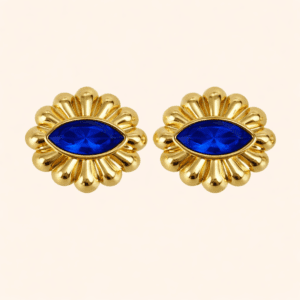 Bijou de bouton SOLARIA bleu