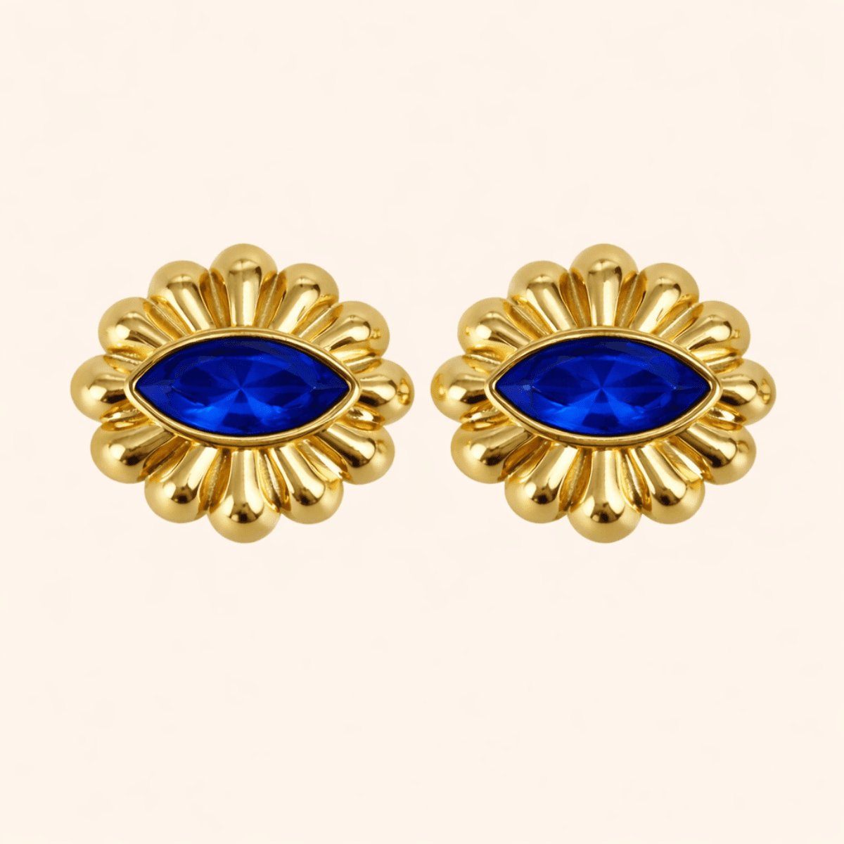 Bijou de bouton SOLARIA bleu