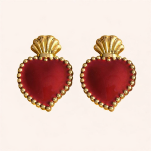 Bijoux de bouton Exvoto Rouge