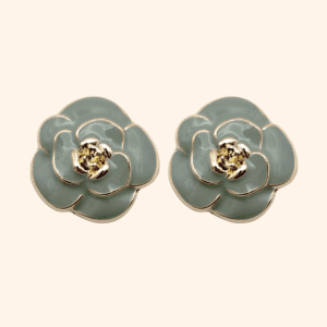 Bijou de bouton Nicole pastel vert céladon