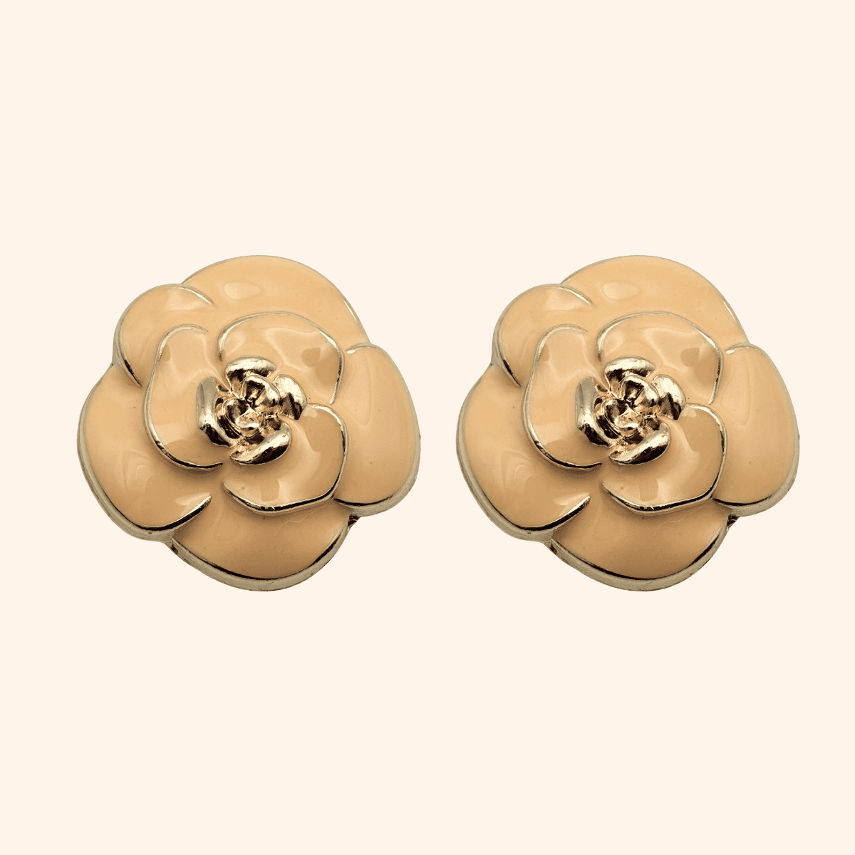 Bijou de bouton Nicole pastel abricot