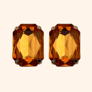 Bijoux de bouton Suzette Orange Doré