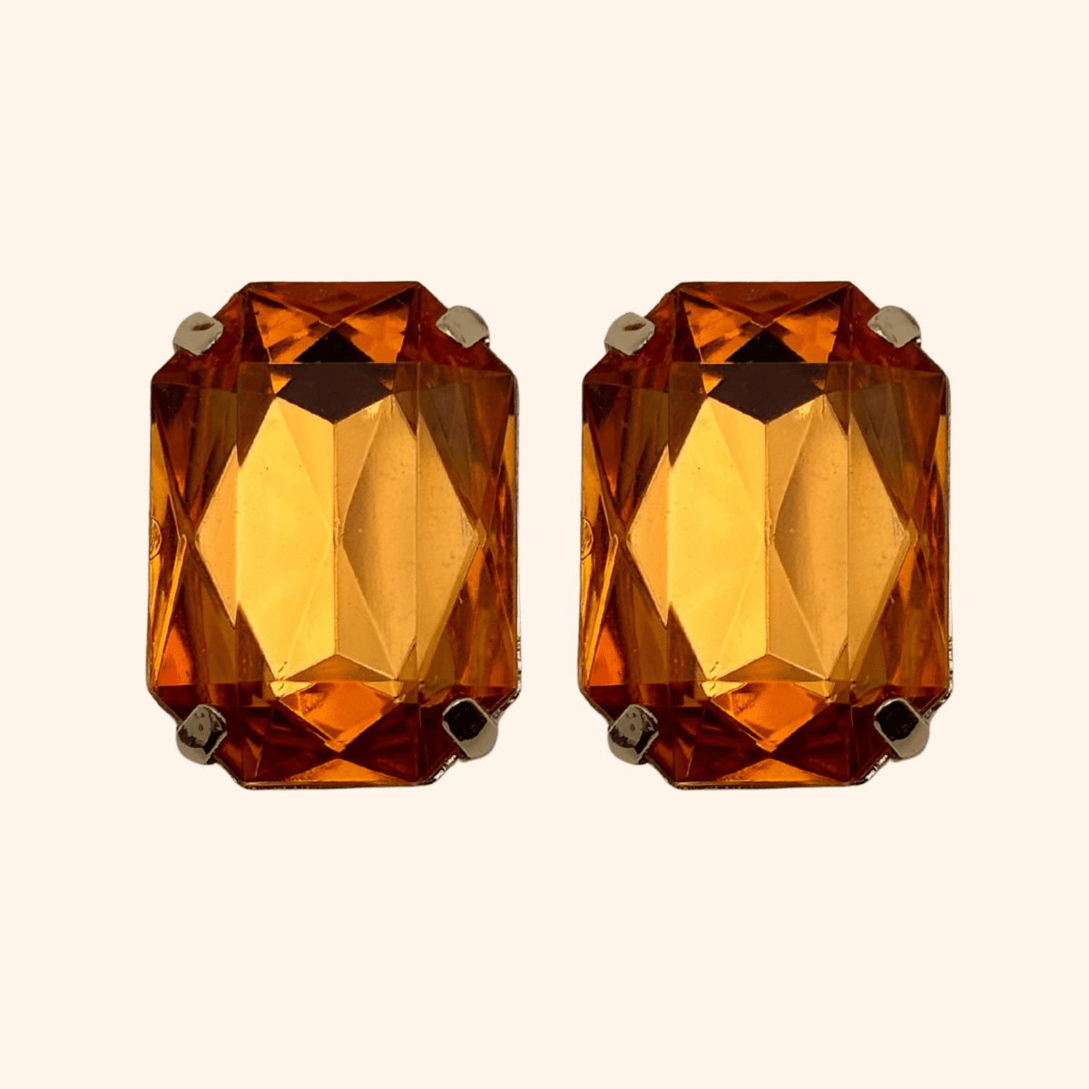 Bijoux de bouton Suzette Orange Doré