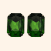 Bijoux de bouton Suzette Vert émeraude