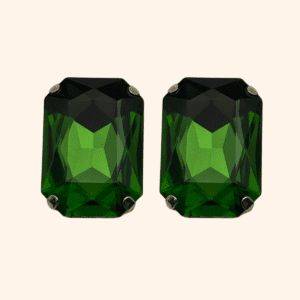 Bijoux de bouton Suzette Vert émeraude