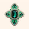 Clip Queen PENELOPE Emeraude & flashy Green