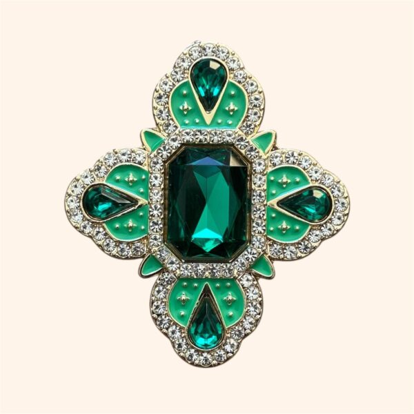 Clip Queen PENELOPE Emeraude & flashy Green