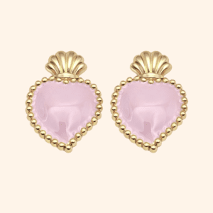 Bijoux de bouton Exvoto Rose Tendre