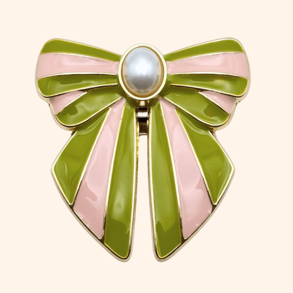 Clip BOW Blush - SORBET Pistache Fraise
