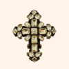 Clip Croix Versailles Jaune Aurore Clip Croix Versailles Jaune Aurore