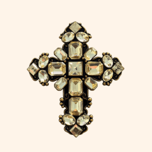 Clip Croix Versailles Jaune Aurore