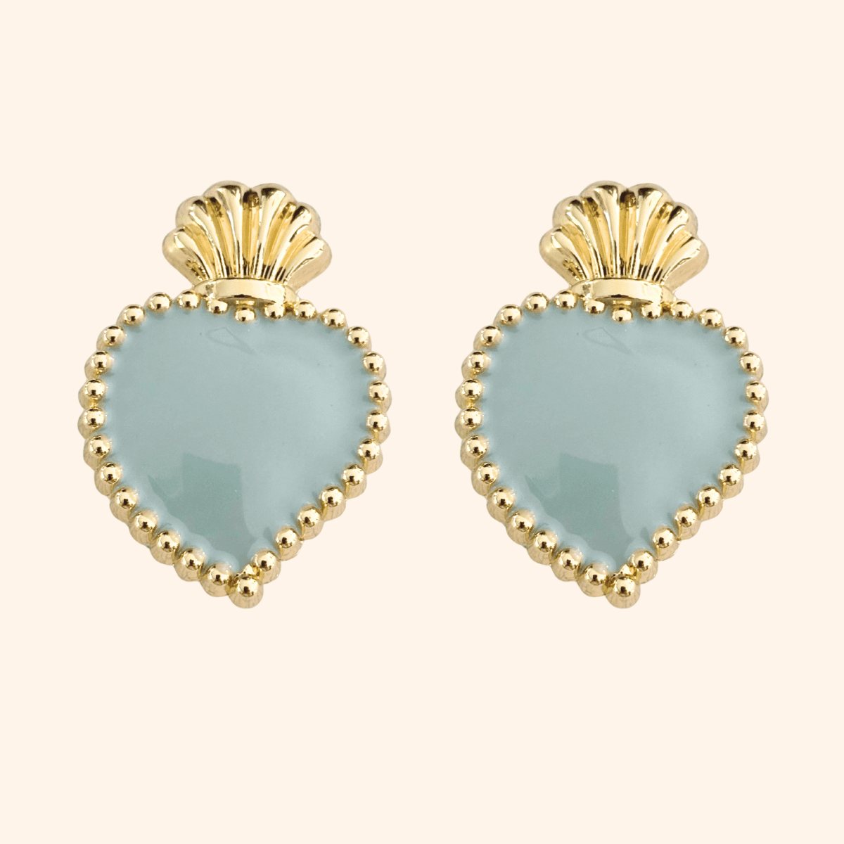 Bijou de bouton Exvoto Bleu ciel