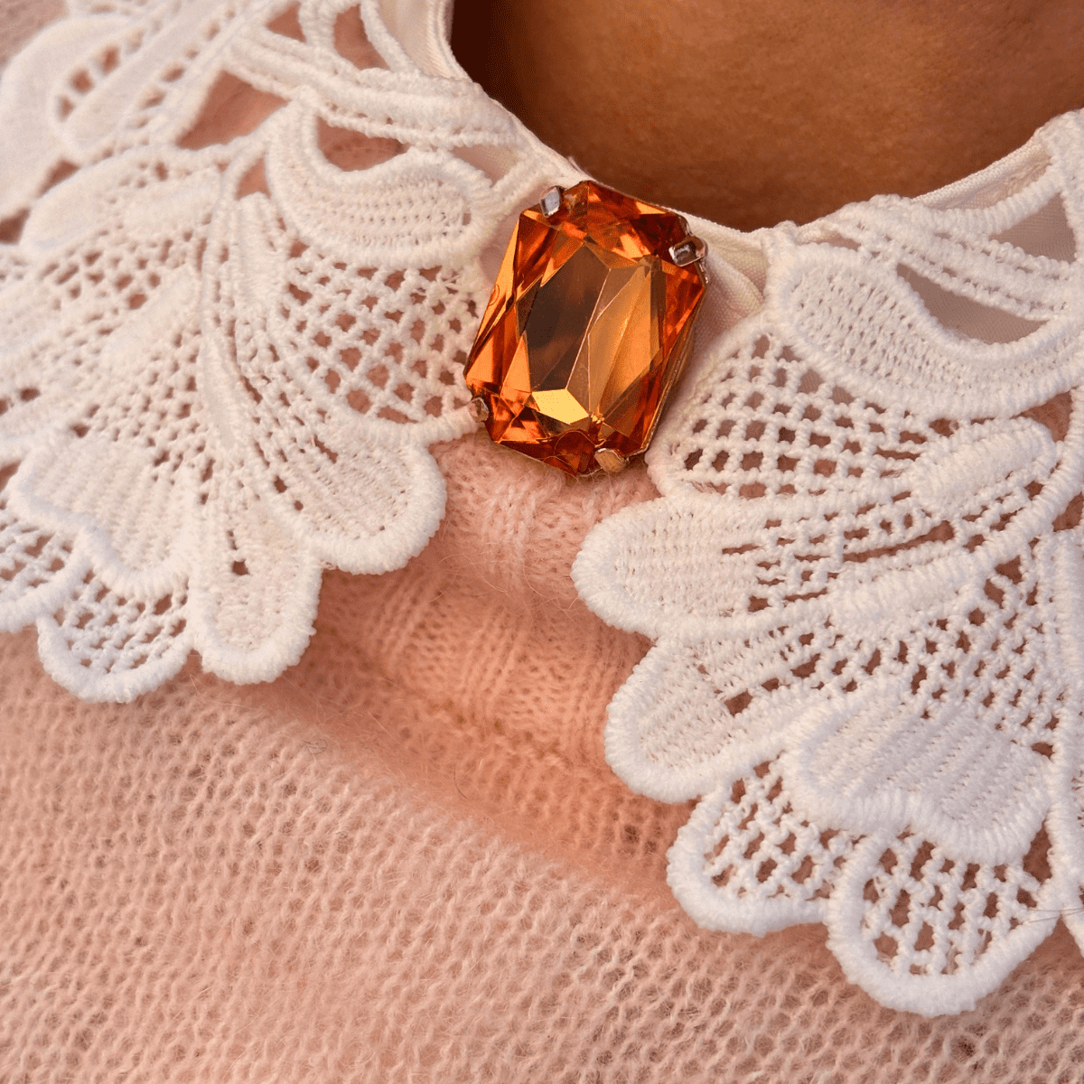 Bijoux de bouton Suzette Orange Doré – Image 4