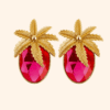 Bijou de bouton Palmananas Rose Magenta