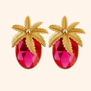 14 Bijou de bouton Palmananas Rose Magenta