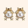 Bijou de bouton RAINETTE Perle de Lune