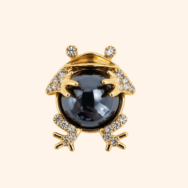 17 MINI BROCHE - RAINETTE PERLE NOIRE