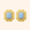 Joyería de botón Agnès azul cielo mantecoso Bijou de bouton Agnès ciel bleu beurrée