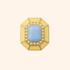 Agnès buttery sky blue button jewelry MINI BROCHE - AGNES CIEL & BEURRE