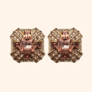 Imperial apricot duo button jewelry Bijou de bouton L'impérial abricot
