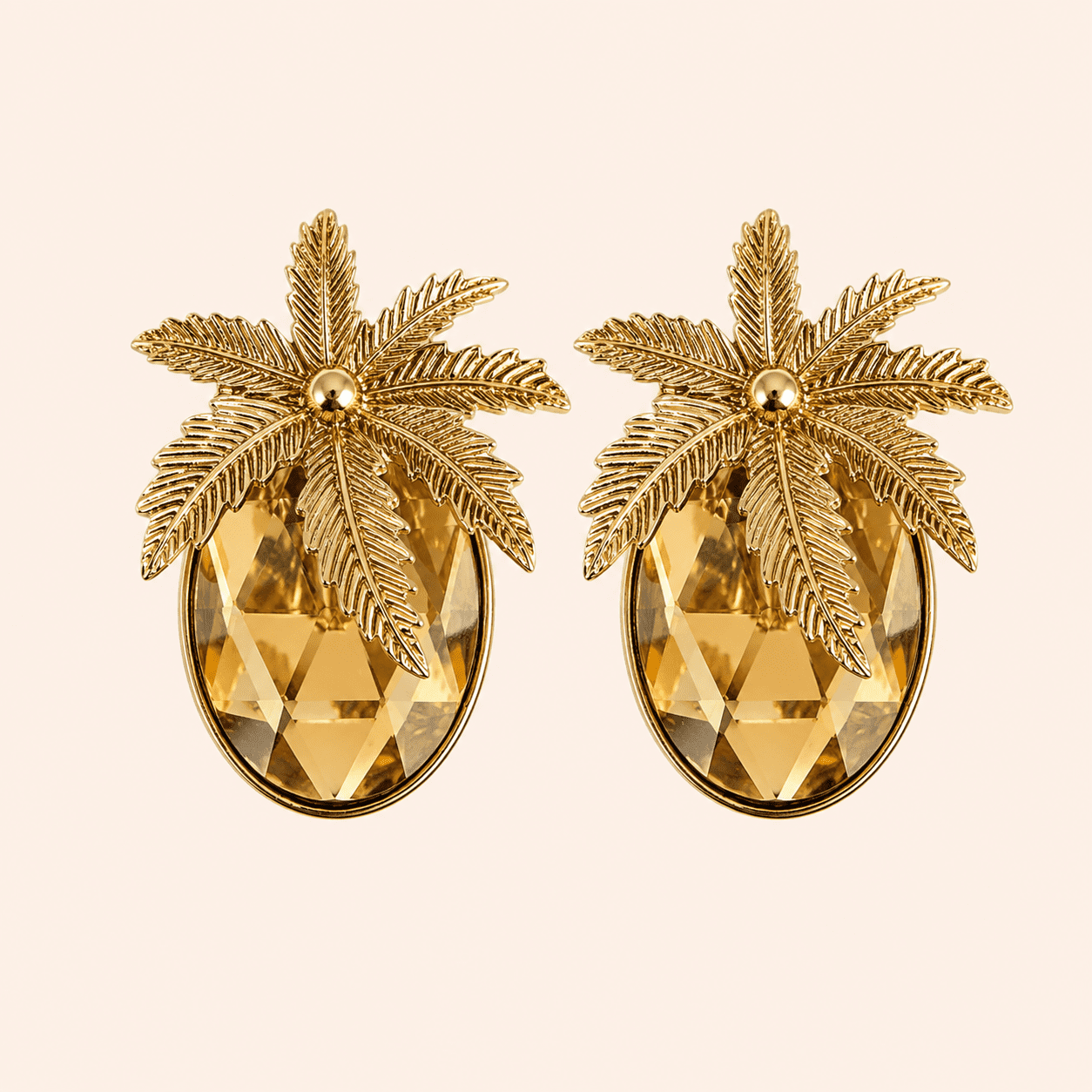 Bijou de bouton Palmananas miel
