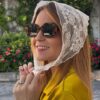 Foulard  "entre Tulle et dentelles" Marguerite