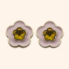 Bijou de bouton SEVENTY BLOOM Lilas & Pierre Miel