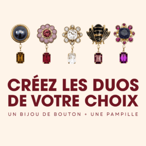 Duo les boutons à pampille (1 base + 1 pampille)