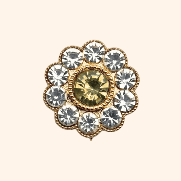 Strawberry Flower Button Charm Base MINI BROCHE - FLEUR DE FRAISIER