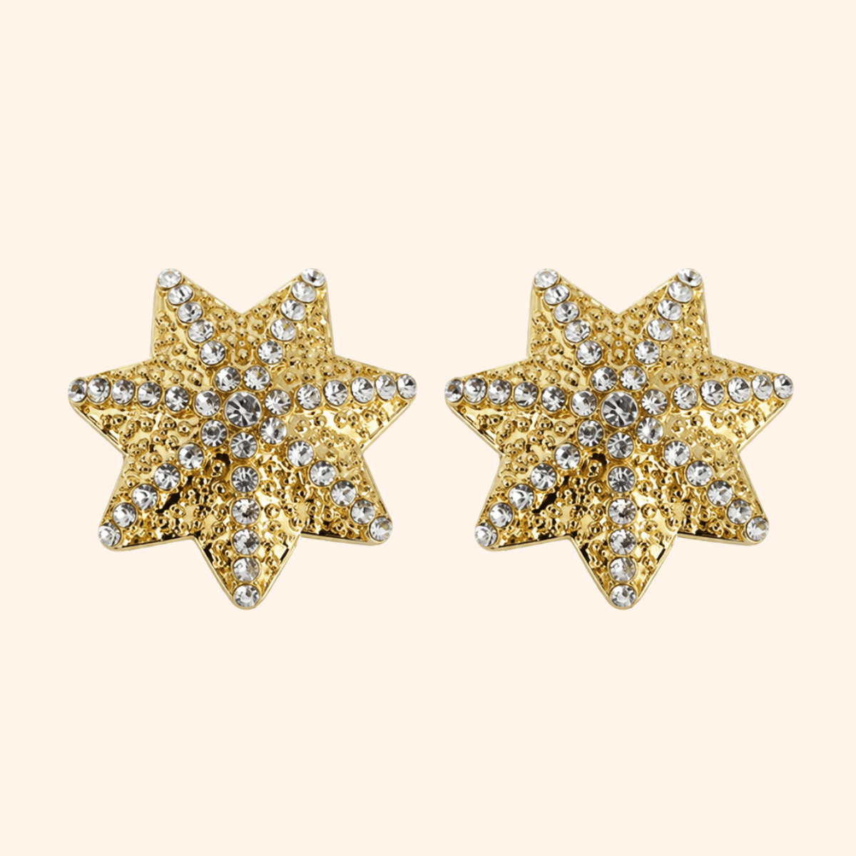 Bijou de bouton Oursin doré et strass cristal