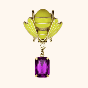 maya fluorescent button jewel purple cabochon Bijou de bouton Maya flash base & sa pampille interchangeable Violet