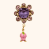 bijou de bouton violet pampille tulipe rose Bijou de bouton Violette base & sa Pampille Tulipe Rosée – Interchangeable