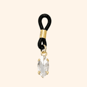 Bijou de Lunettes Strass Navette Cristal