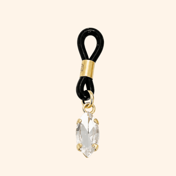 Bijou de Lunettes Strass Navette Cristal