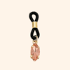 Bijou de Lunettes Strass Navette Rose Blush