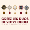 Duo les boutons à pampille (1 base + 1 pampille)