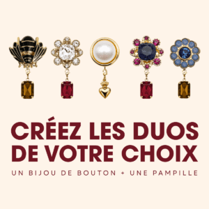 Duo les boutons à pampille (1 base + 1 pampille)