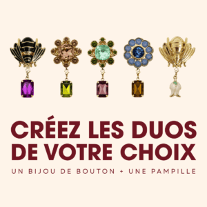 Duo les boutons à pampille (1 base + 1 pampille)