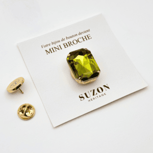 19 MINI BROCHE - SUZETTE VERT OLIVE