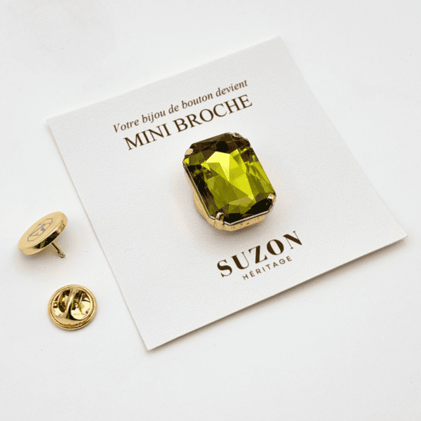 19 MINI BROCHE - SUZETTE VERT OLIVE