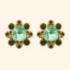 Émeraude Botanique Bijou de bouton Émeraude Botanique