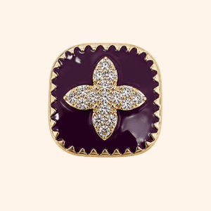Bijou de bouton Fortuna Prune Impériale - 1 bijou de bouton