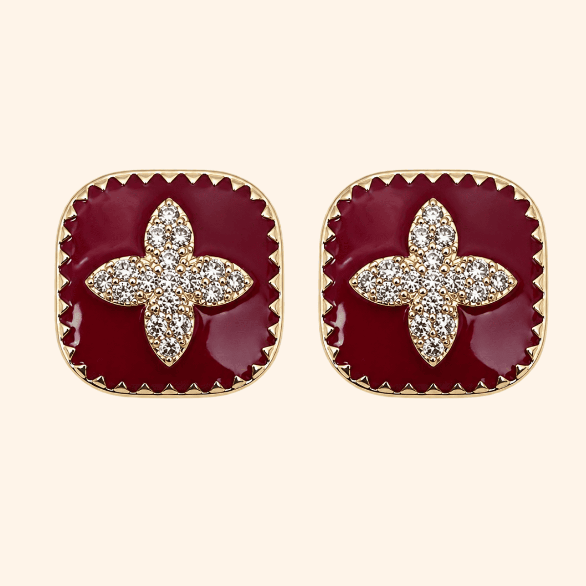Bijou de bouton Fortuna Framboise