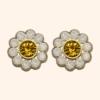 Bijou de bouton Fleur de fraisier Vintage